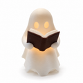 Bookworm Boo — Reading Ghost Decoration